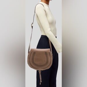 Chloe Marcie crossbody leather bag in brown EUC